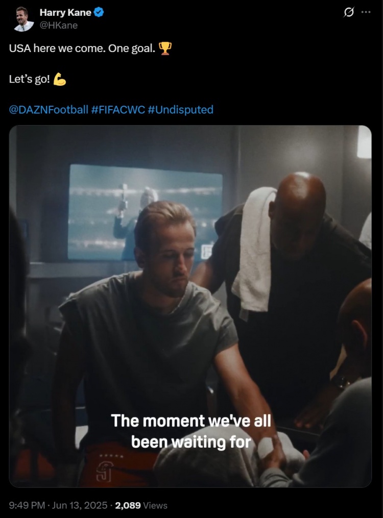 志在奪冠！凱恩社媒：美國我們來了，目標只有一個??