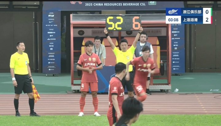 迎首秀！海港第61分鐘換上21歲孟敬朝，換下受傷無(wú)法堅(jiān)持的徐新