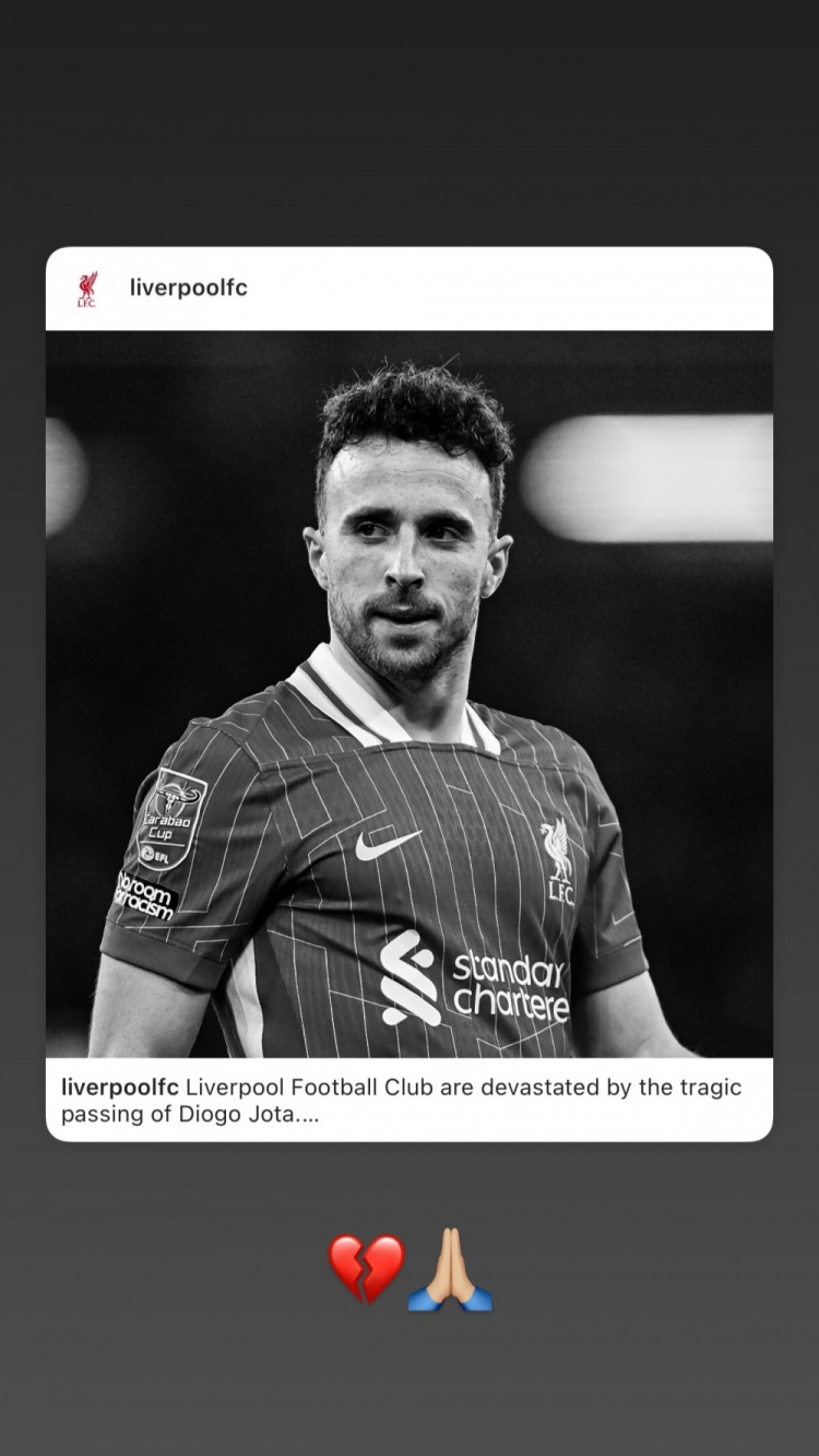 羅貝托社媒悼念若塔：????