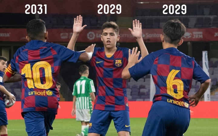 紅藍(lán)未來！拉瑪西亞18歲三杰：亞馬爾2031，庫巴西+伯納爾2029