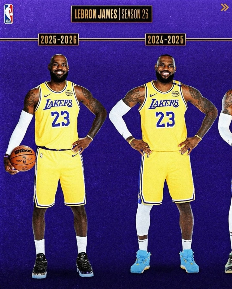 從青澀少年→四旬老漢！NBA官方曬詹姆斯23個(gè)媒體日變化